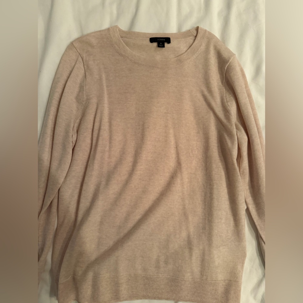 J Crew 100% wool Margot sweater beige sz S